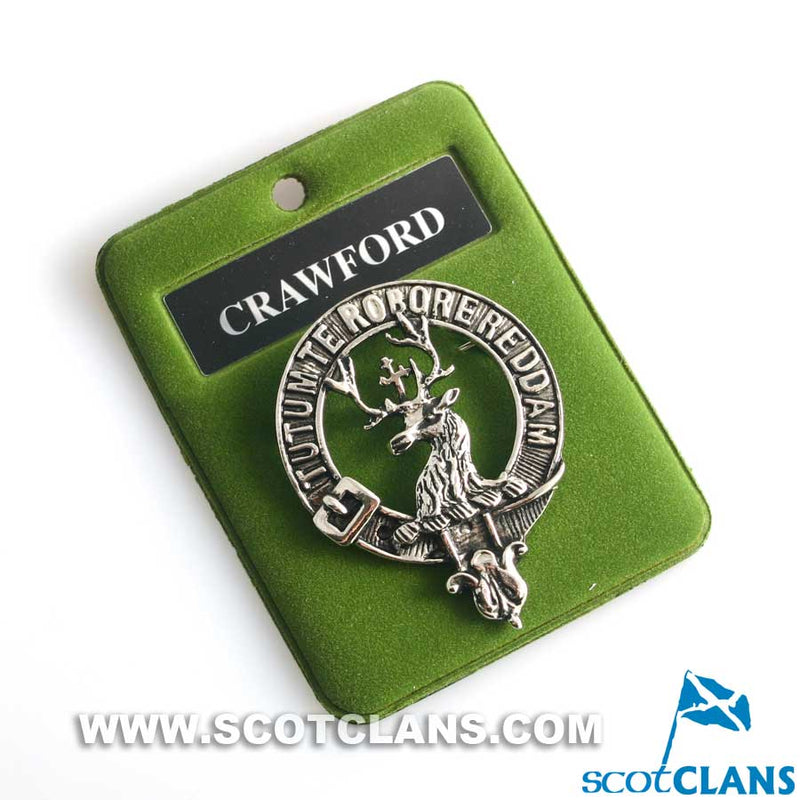 Crawford Clan Crest Badge in Pewter