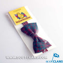 Crawford Modern Tartan Bow Tie made from 100% pure new wool, featuring a stylish design perfect for formal events and everyday wear.