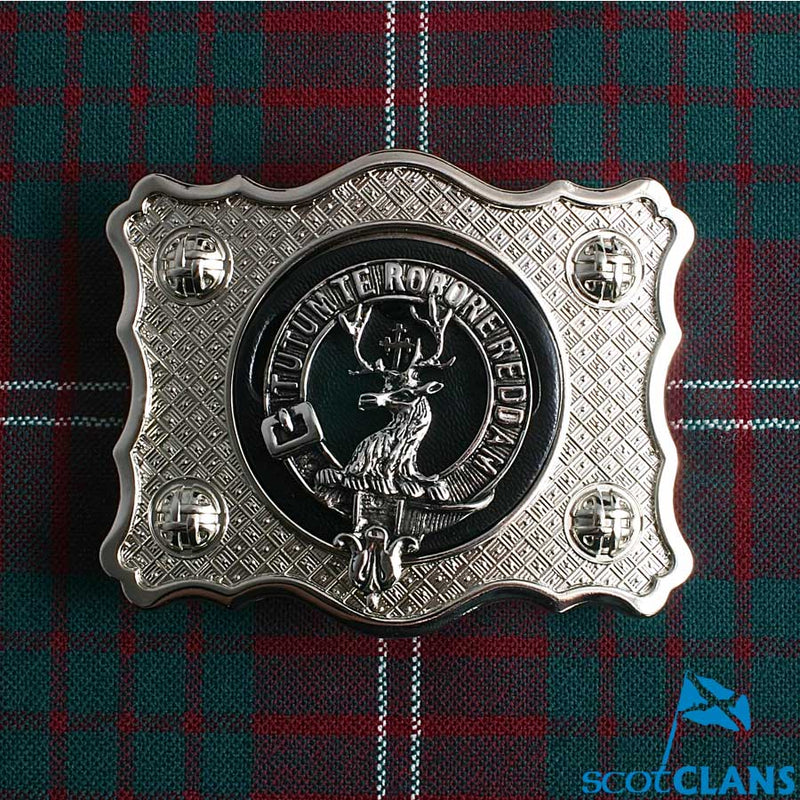 Crawford Pewter Clan Crest Buckle For Kilt Belts