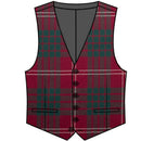 Crawford Modern Gents Waistcoat showcasing premium wool tartan fabric, perfect for adding elegance to any outfit.