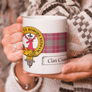 Crawford Clan Crest and Tartan Mug