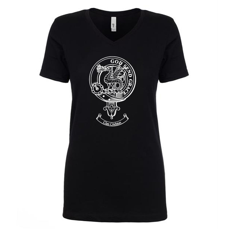 Crichton Clan Crest Ladies Ouline T-Shirt