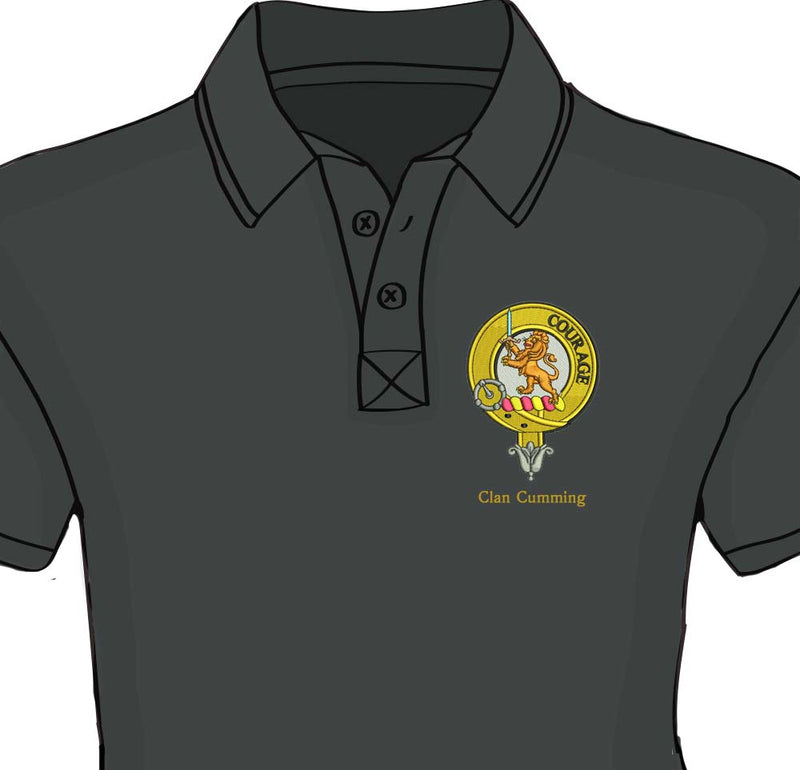 Cumming Clan Crest Embroidered Polo