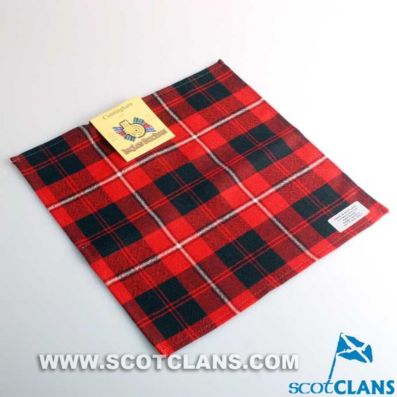 Wool Tartan Pocket Square in Cunningham Modern Tartan