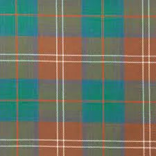 Wool Tartan Tie with Clan Crest Clip