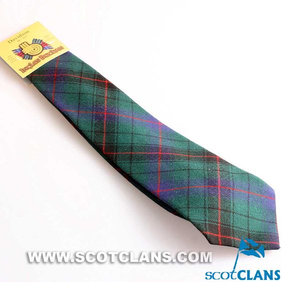 Pure Wool Tie in Davidson Modern Tartan