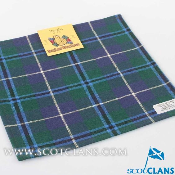 Wool Tartan Pocket Square in Douglas Modern Tartan