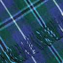 Cozy Douglas Modern Tartan Throw Rug showcasing its luxurious wool blend fabric and vibrant colors, perfect for enhancing your home decor.