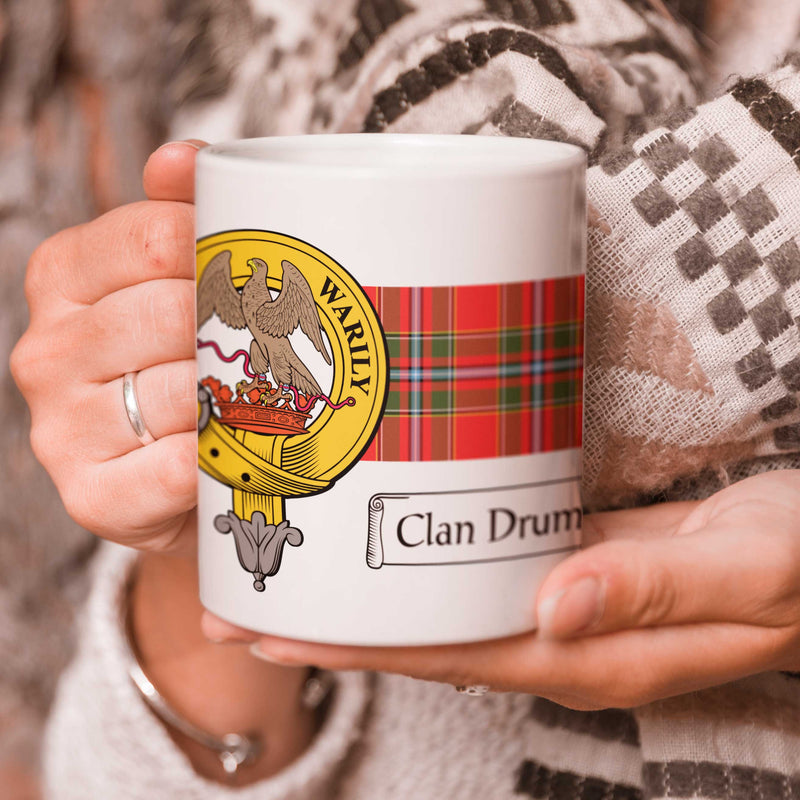 Drummond Clan Crest and Tartan Mug