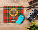 Drummond Clan Crest Mouse Pad featuring a vibrant Scottish clan design for a personalized workspace experience.