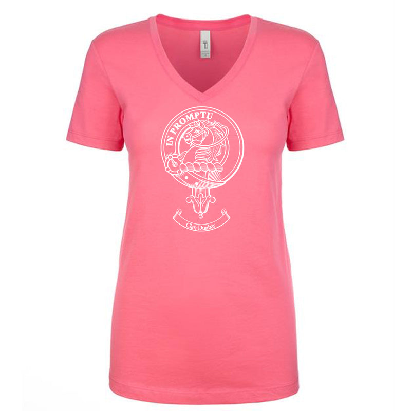 Dunbar Clan Crest Ladies Ouline T-Shirt