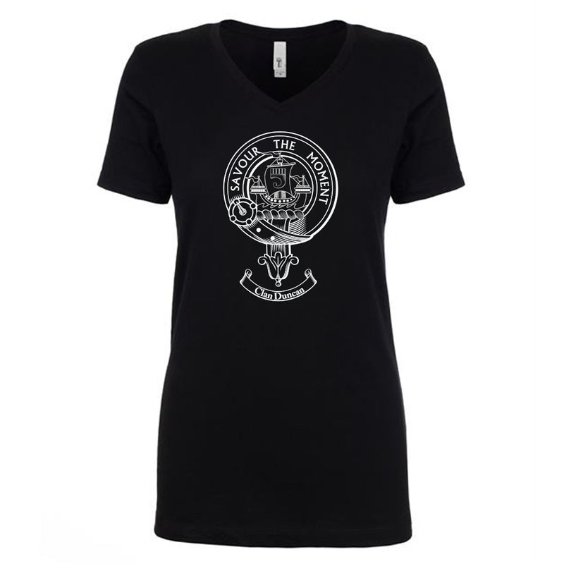 Duncan Clan Crest Ladies Ouline T-Shirt