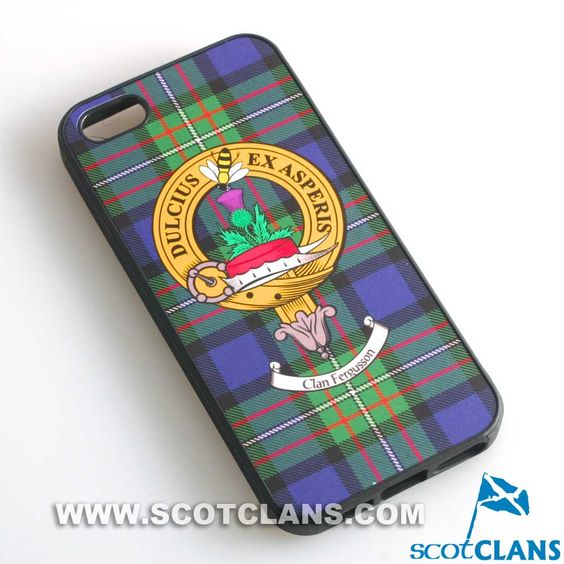 Fergusson Tartan and Clan Crest iPhone Rubber Case - 4 - 7