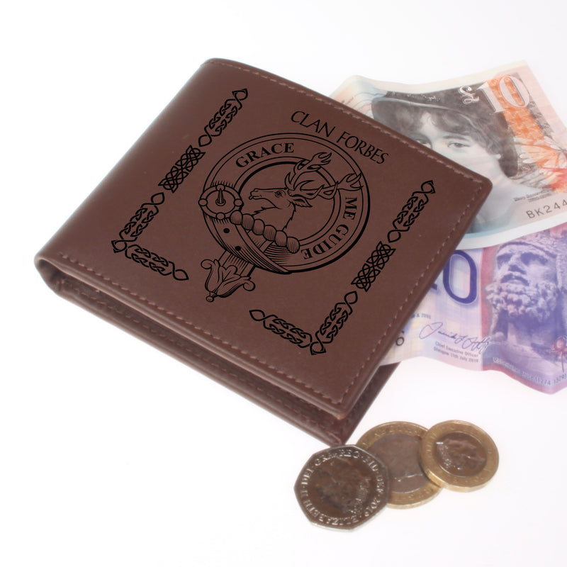 Forbes Clan Crest Real Leather Wallet