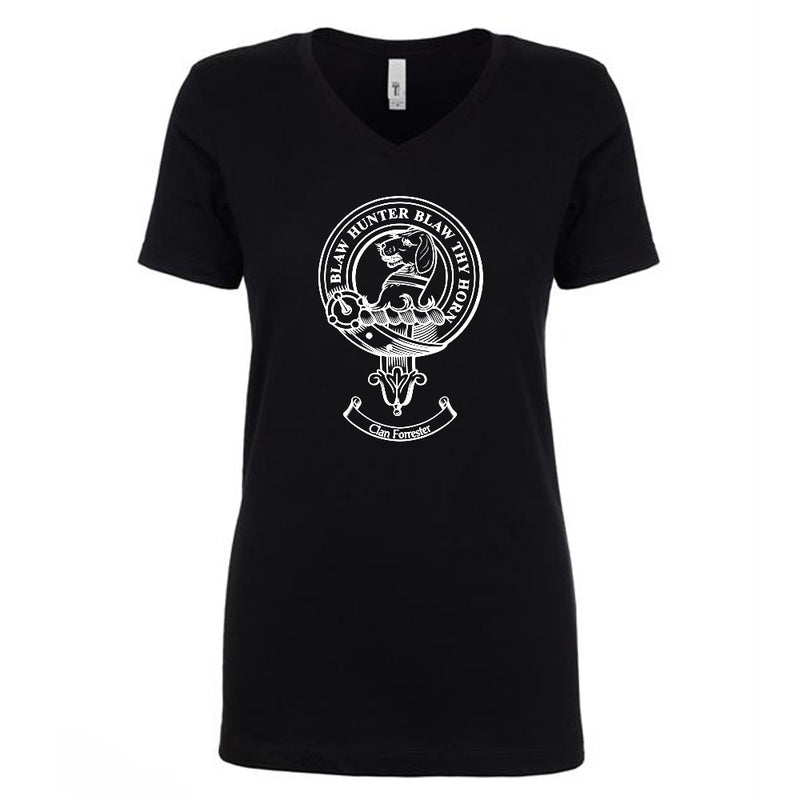 Forrester Clan Crest Ladies Ouline T-Shirt