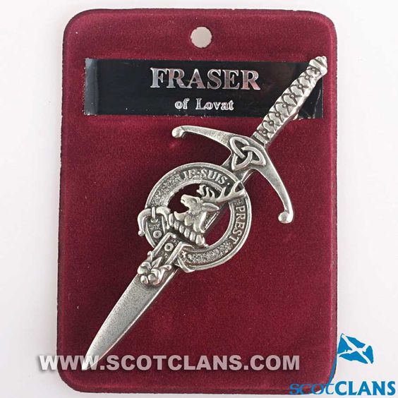 Clan Crest Pewter Kilt Pin with Fraser of Lovat Crest