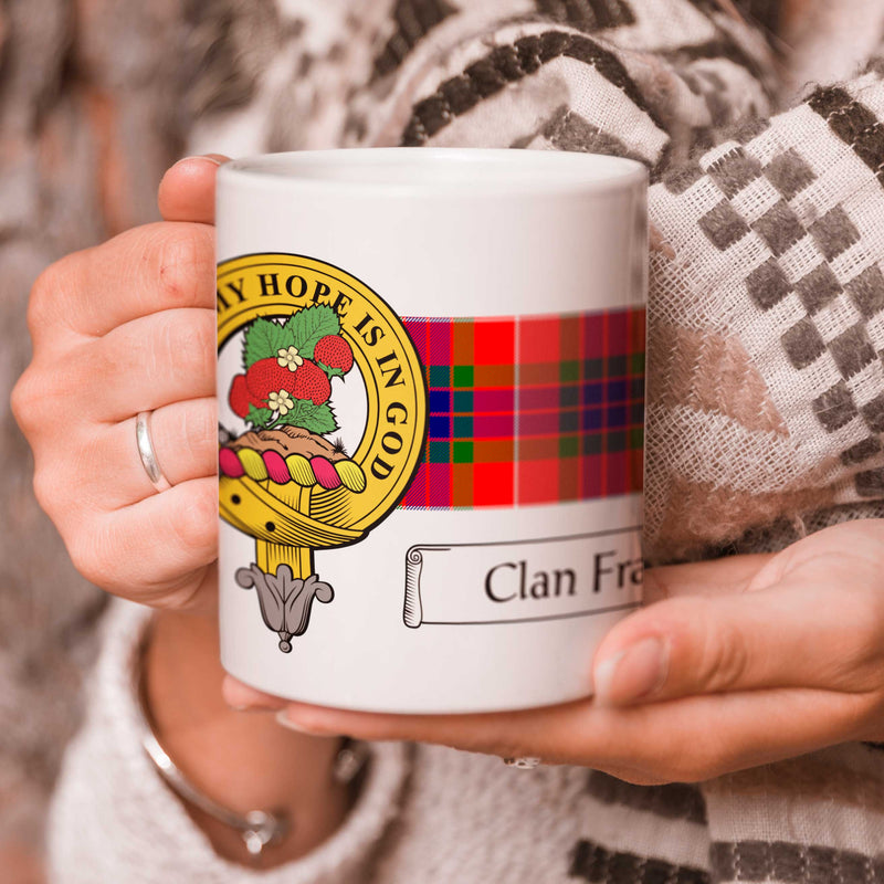 Fraser Clan Crest and Tartan Mug