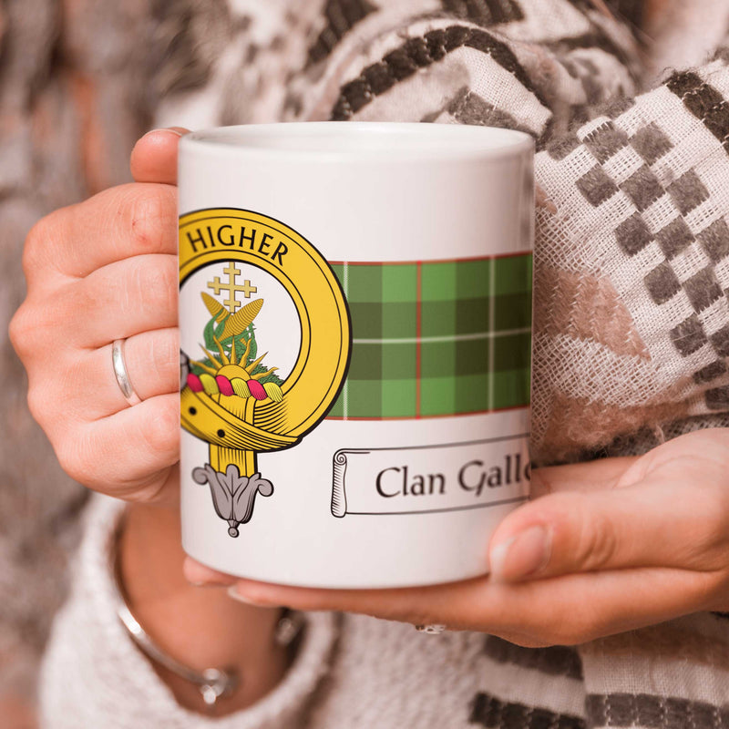 Galloway Clan Crest and Tartan Mug