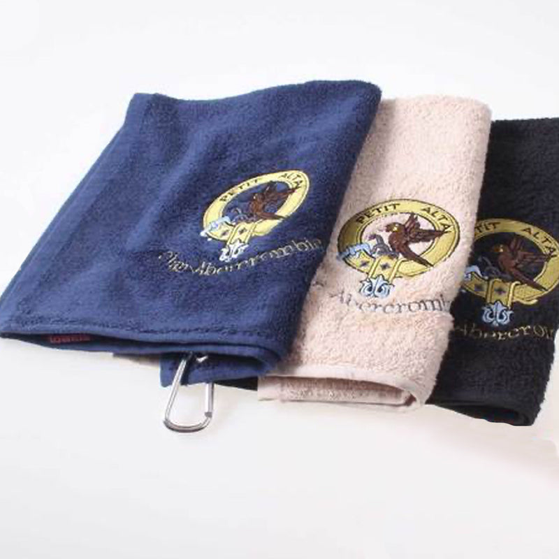 Set of Three Clan Crest Embroidered Golf Towels