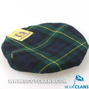 Pure Wool Golf Cap in Gordon Modern Tartan, made from 100% pure new wool, featuring a stylish design suitable for golf and everyday wear.