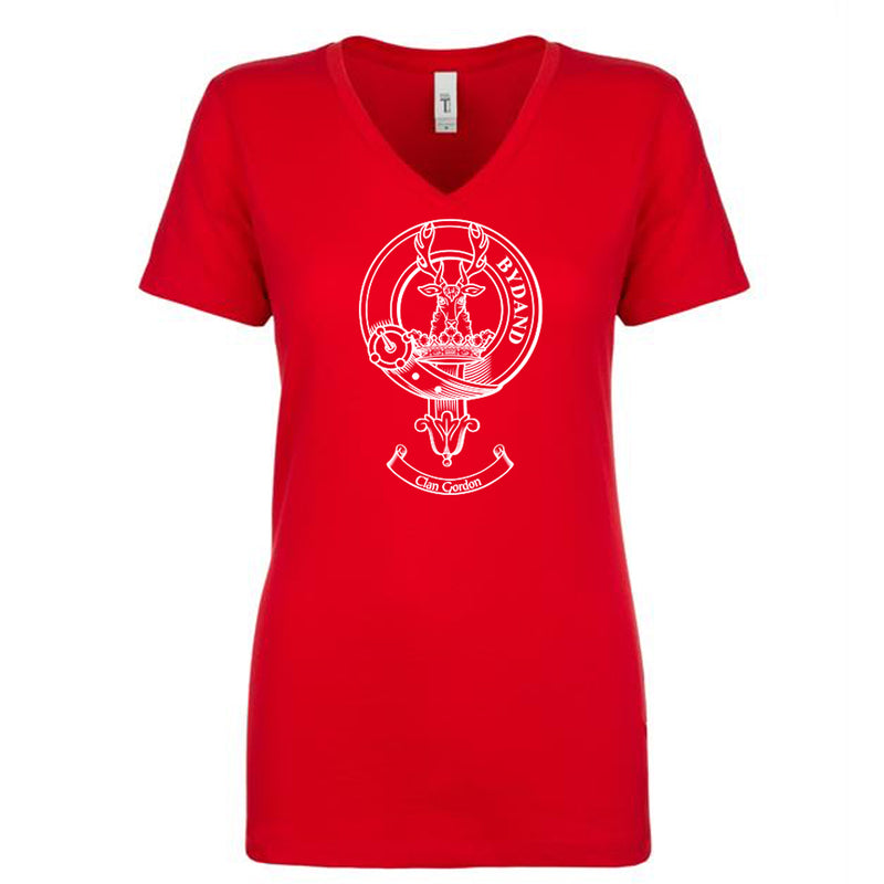 Gordon Clan Crest Ladies Ouline T-Shirt