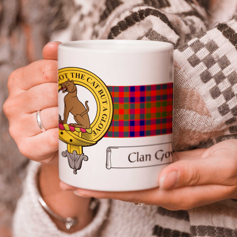 Gow Clan Crest and Tartan Mug