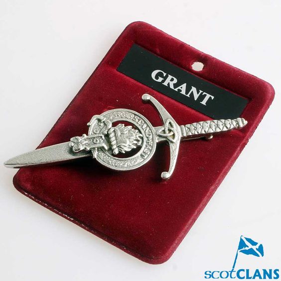Clan Crest Pewter Kilt Pin with Grant Crest