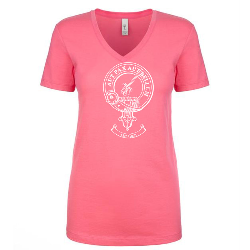 Gunn Clan Crest Ladies Ouline T-Shirt