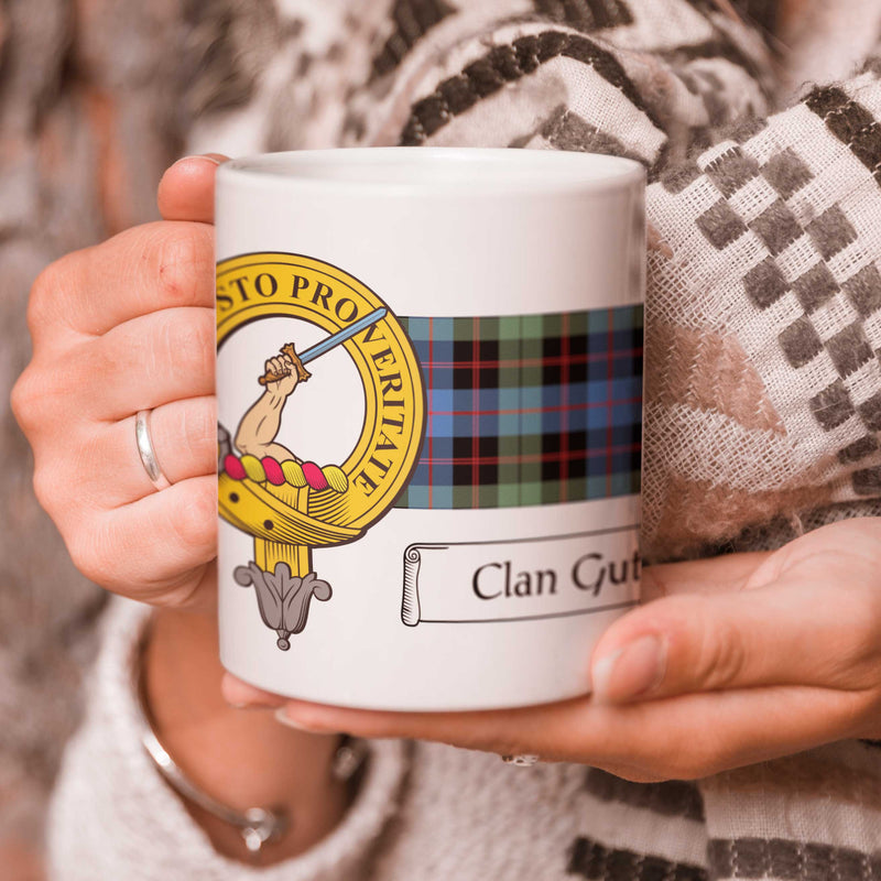 Guthrie Clan Crest and Tartan Mug
