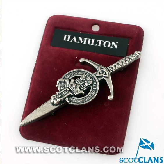 Clan Crest Pewter Kilt Pin with Hamilton Crest