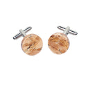 Heathergems Natural Round Cufflinks