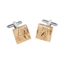 Heathergems Natural Square Cufflinks