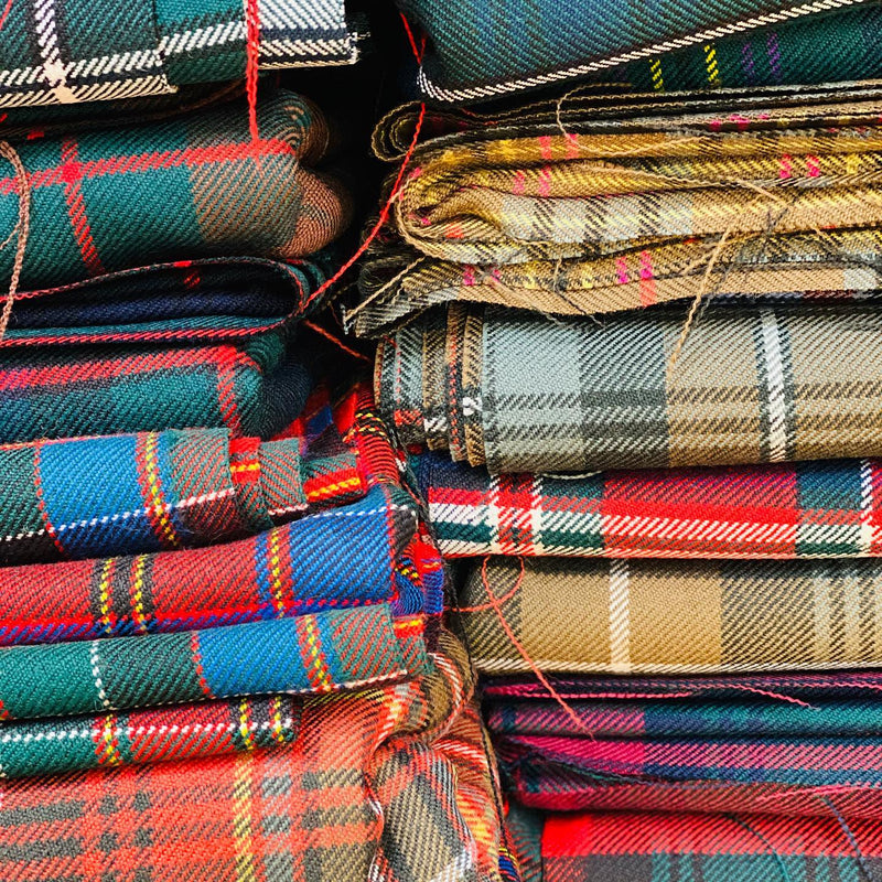 Strome Color Heavyweight Tartan Material 16oz Wool
