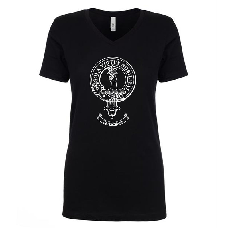 Henderson Clan Crest Ladies Ouline T-Shirt