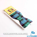 Hunter Ancient Tartan Self Tie Bow Tie showcasing its elegant design and vibrant colors, perfect for formal occasions.
