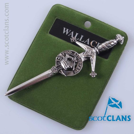 Clan Crest Pewter Kilt Pin with Wallace Crest