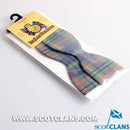 Taylor Weathered Tartan Self Tie Bow Tie displayed elegantly, showcasing its stylish design and classic tartan pattern, a perfect accessory for formal occasions.