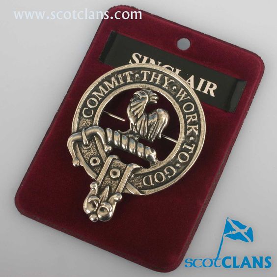 Sinclair Clan Crest Badge in Pewter