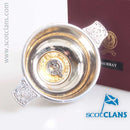Murray Clan Crest Quaich with Gold Trim