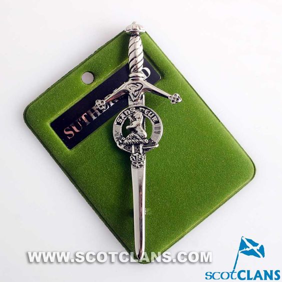 Clan Crest Pewter Kilt Pin with Sutherland Crest