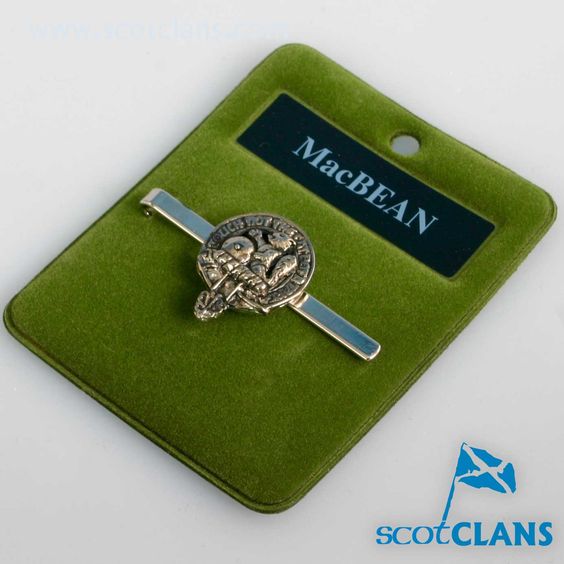 MacBean Clan Crest Pewter Tie Slide