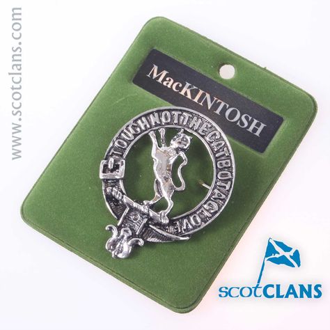 MacKintosh Clan Crest Badge in Pewter
