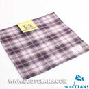Wool Tartan Pocket Square in MacPherson Hunting Tartan, made from 100% pure new wool, perfect for adding sophistication to formal outfits.