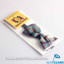 MacDonald Dress Ancient Tartan Bow Tie made from 100% pure new wool, featuring an adjustable elastic strap and clip for a perfect fit, ideal for elegant events.