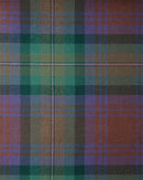 Heavy Weight Tartan fabric draped elegantly, ideal for stylish kilts and coats, offered per meter at a discounted price H-S.