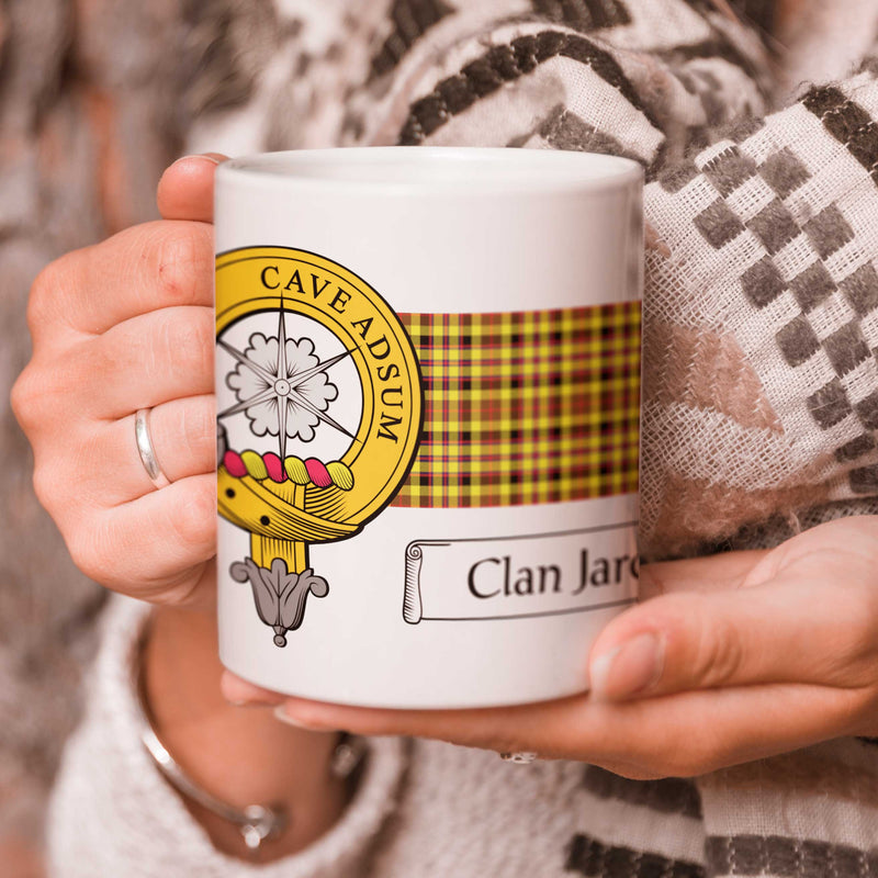Jardine Clan Crest and Tartan Mug