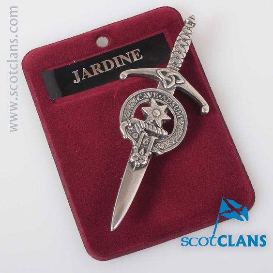 Clan Crest Pewter Kilt Pin with Jardine Crest
