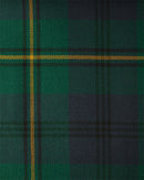 A stack of Heavy Weight Tartan fabric rolls highlighting the premium 16oz wool quality, now at a discounted price H-S.