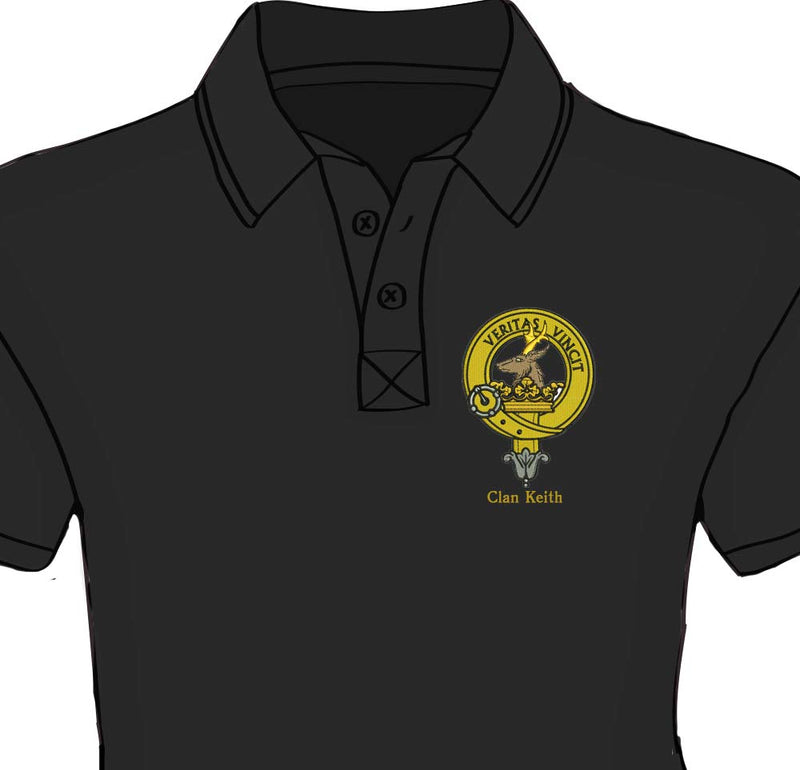 Keith Clan Crest Embroidered Polo