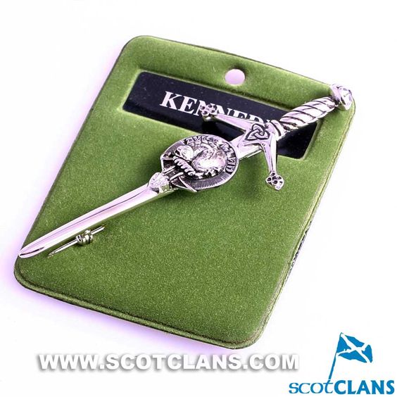 Clan Crest Pewter Kilt Pin with Kennedy Crest